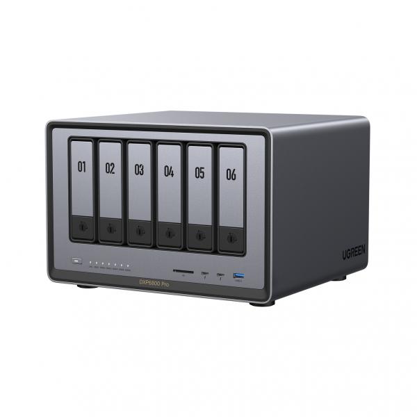 Ugreen DXP6800 Pro, NAS, Desktop, Intel® Core™ i5, 8 GB, DDR5, Grau, Schwarz