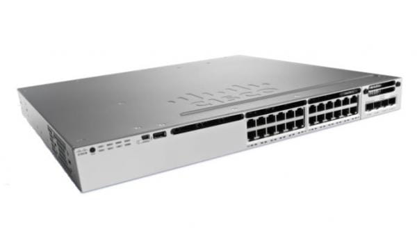 Cisco Systems WS-C3850-24T-E (EU) gemanaged Schwarz - Grau Netzwerk-Switch