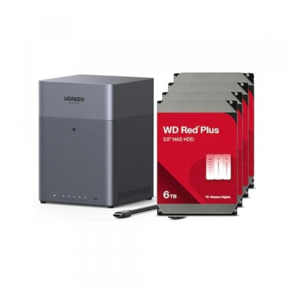 Ugreen NASync DH4300 Plus, sistema NAS de 4 bahías incluyendo 4x WD WD60EFPX HDD - 6 - Servidor de almacenamiento