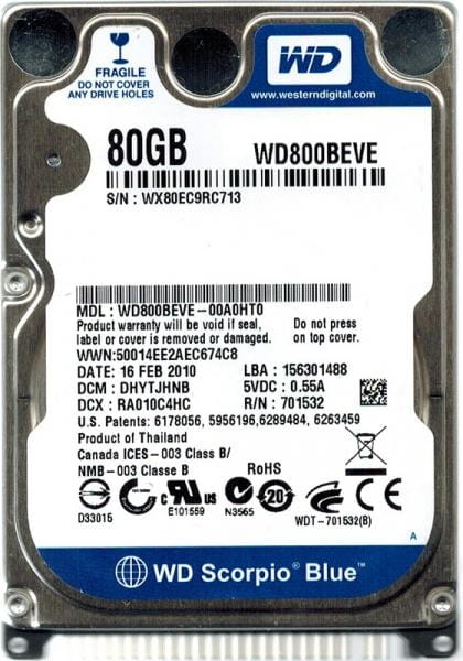 Western Digital WD800BEVE