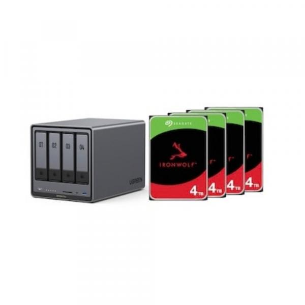 Ugreen NASync DXP4800 Plus NAS System 4 baies incluant 4x Seagate IronWolf ST4000VN006 4 - Serveur de stockage