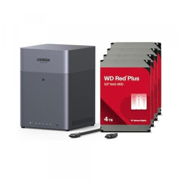 Ugreen NASync DH4300 Plus Sistema NAS 4-Bay inclusi 4x WD WD40EFPX HDD - 4 - Server di Storage