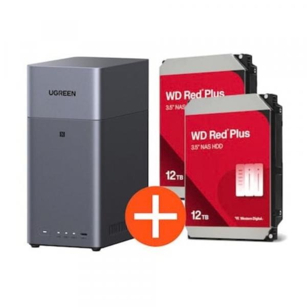 Sistema NAS Ugreen NASync DH2300 de 2 bahías incluyendo 2x WD WD120EFGX HDD - 12 - Servidor de almacenamiento