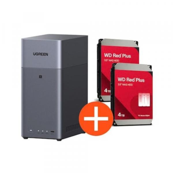Système NAS Ugreen NASync DH2300 2 baies incluant 2x WD WD40EFPX HDD - Serveur de stockage