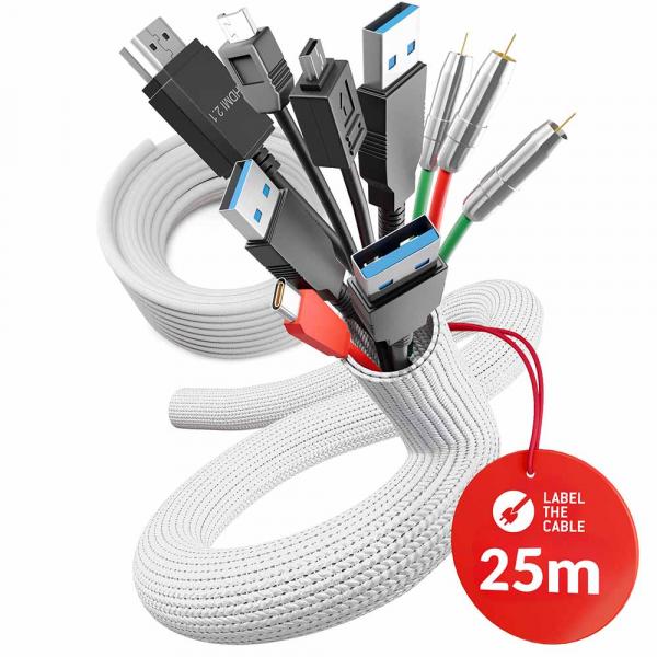 LTC PRO Cable Tube 25 | Gaine pour câbles, blanche, 25 mètres, diamètre 25 mm (PRO 5120)